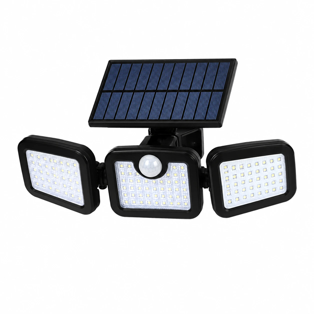 Reflector Led Solar Triple con Sensor de Movimiento IP Seisa KQ-JD2656 ...